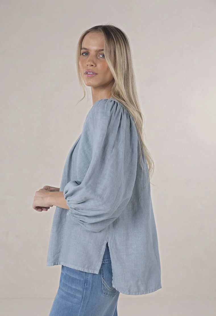 Baroque Blouse Misty Grey