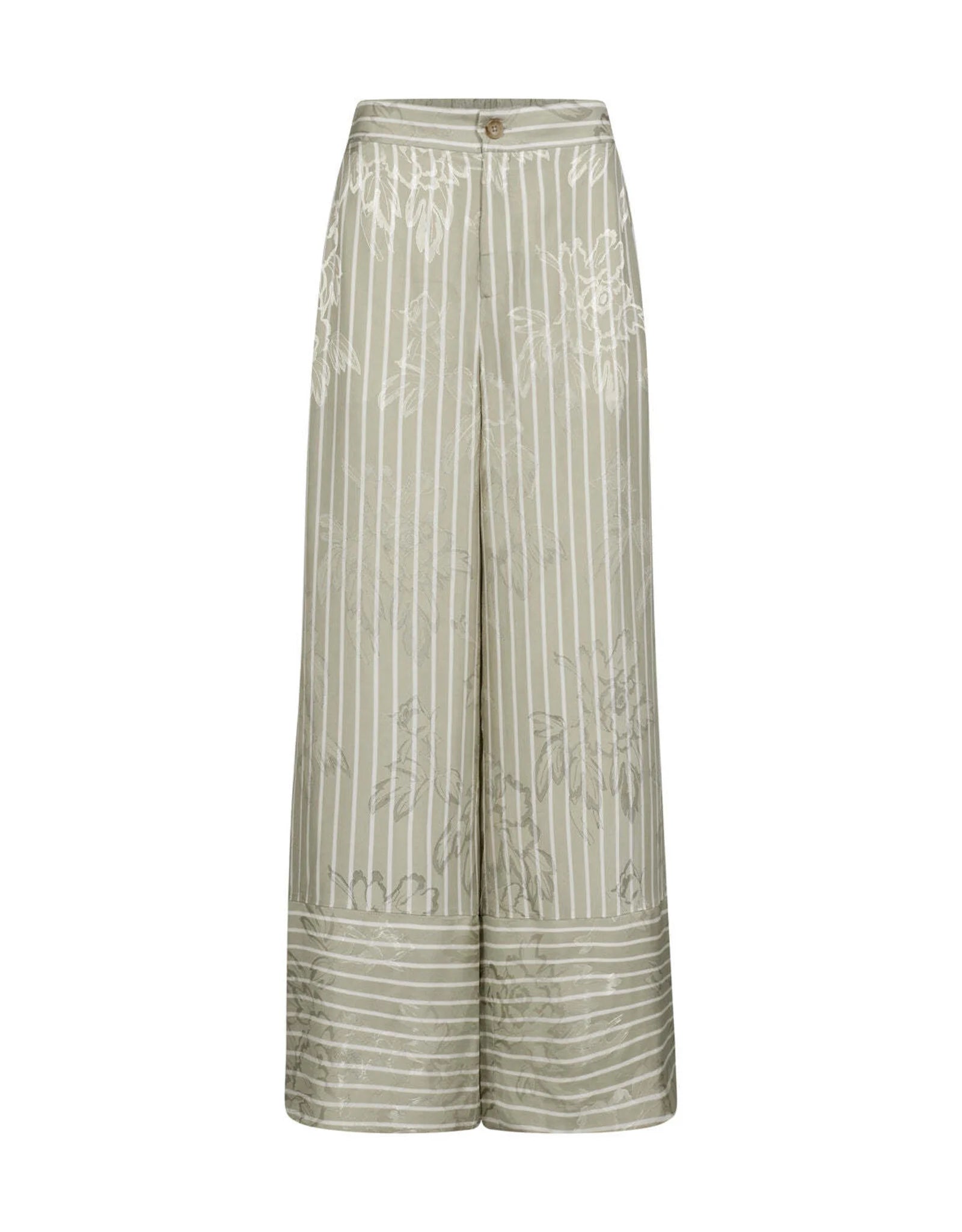 Biby Flawo Stripe Pant Moss Grey