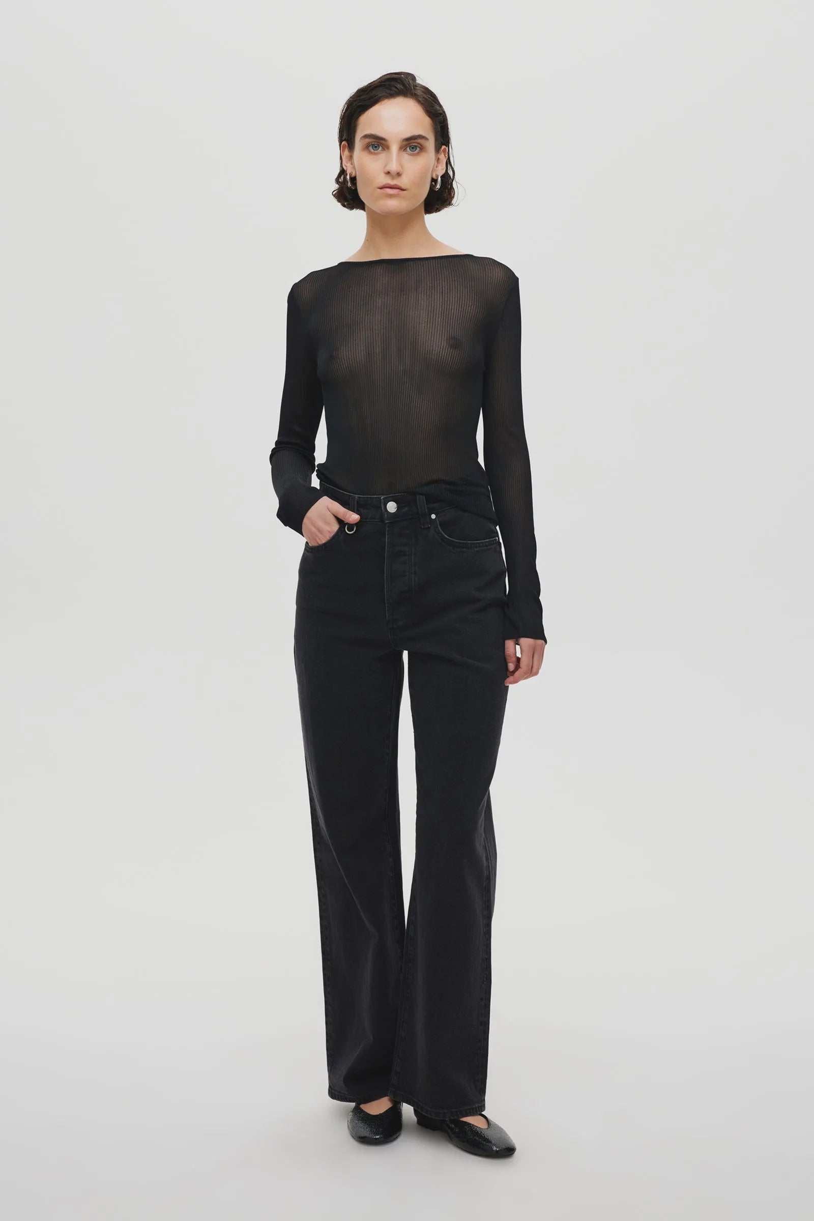 Coco Relaxed Jean French Black Washed
