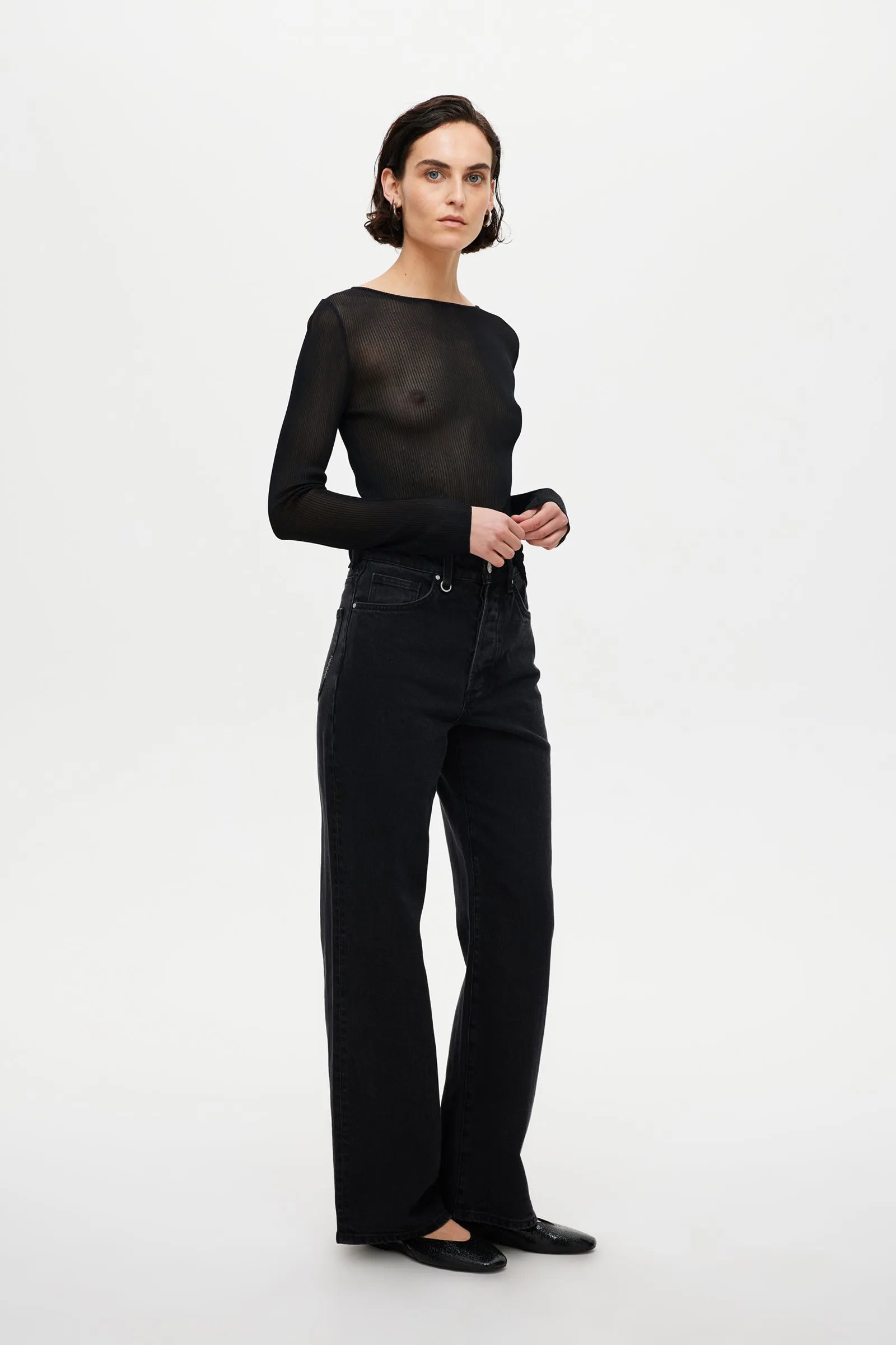 Coco Relaxed Jean French Black Washed