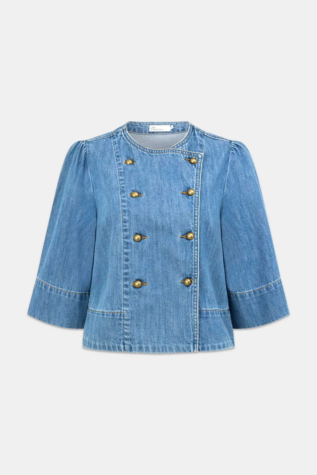 Plunge Jacket Mid Wash Denim