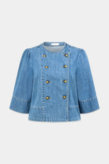 Plunge Jacket Mid Wash Denim