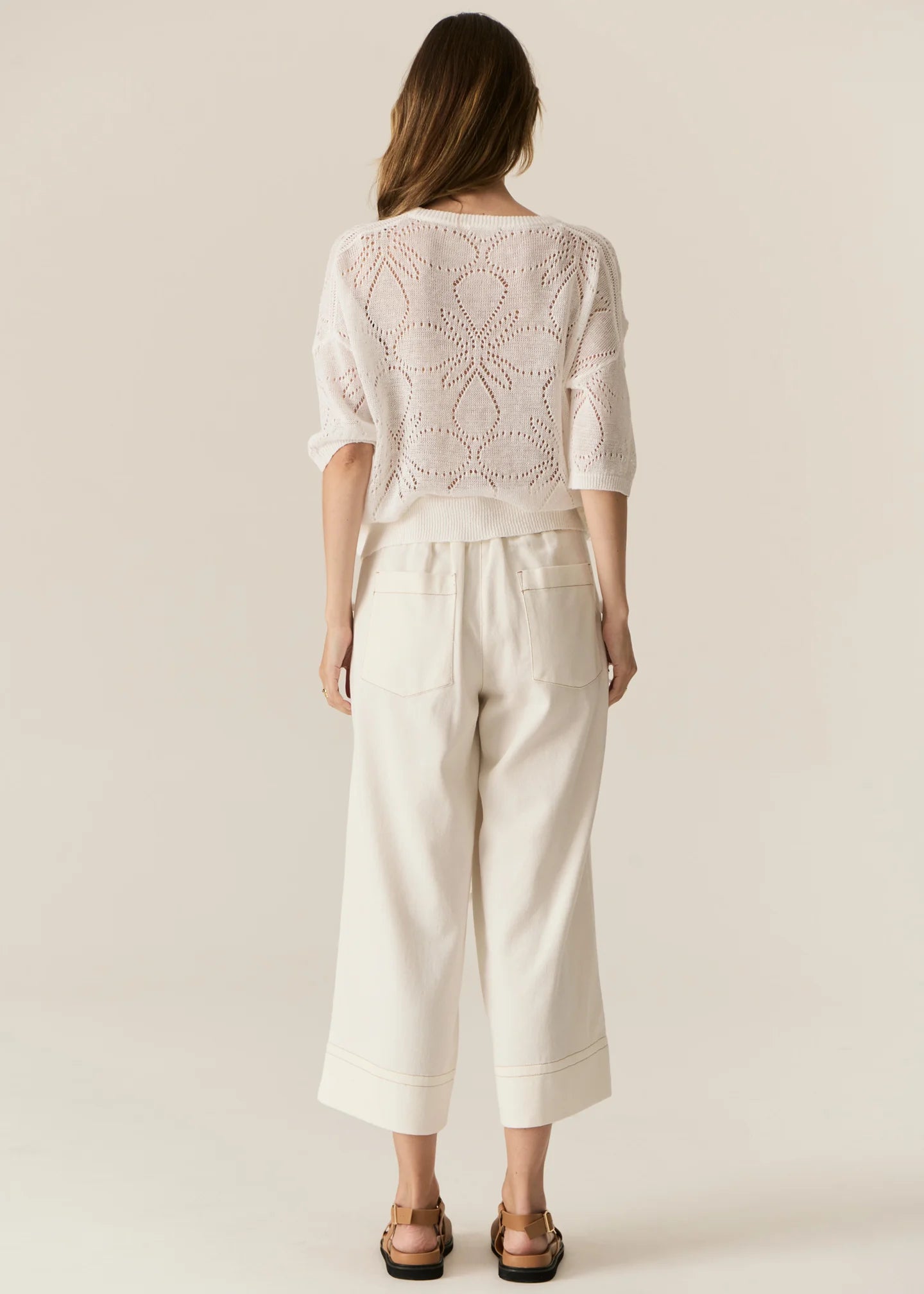 Carsen Crop Pants Ecru