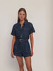 Kivari Georgie Playsuit Indigo Blue