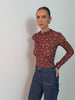 Edie Mesh Top Brown