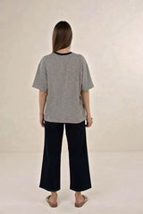 Bestie Stripe Tee Midnight
