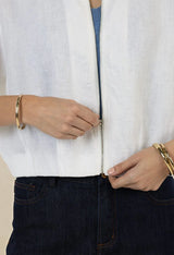 Arden Bomber Jacket White