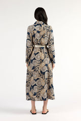 Mala Dress Navy Paisley