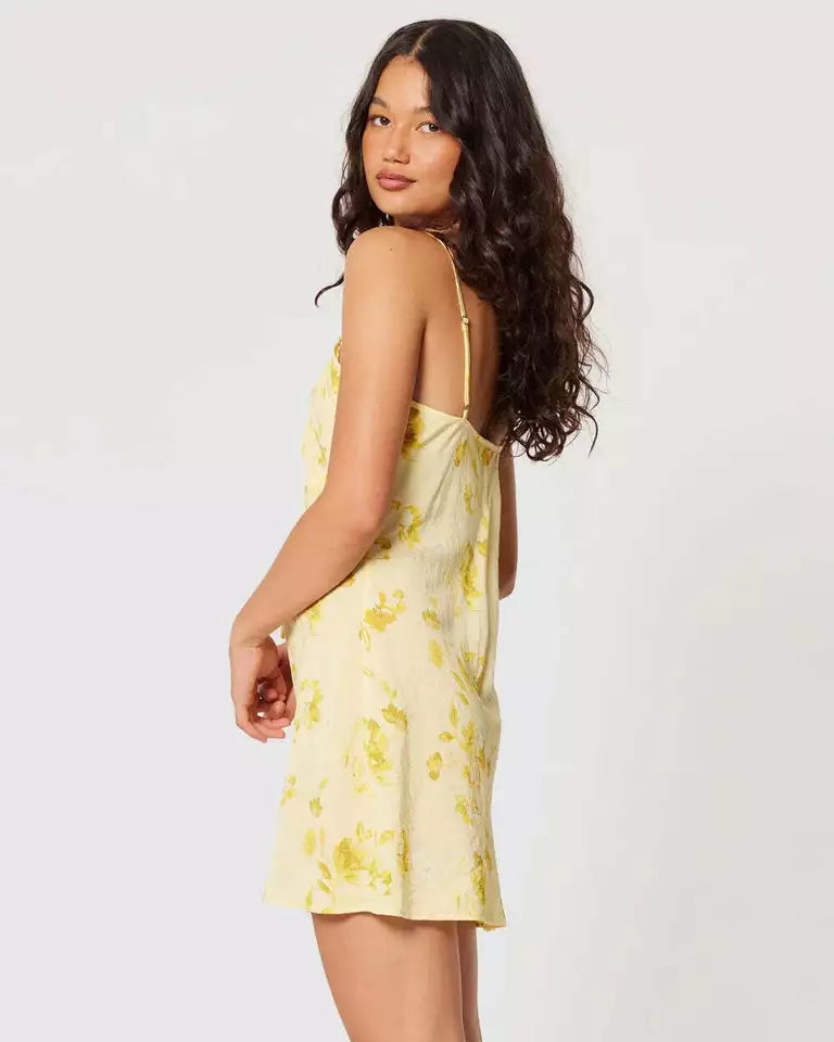 Rollas Georgie Mini Dress In Limoncello Daydream