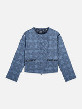 Reversible Printed Quilted Jacket Horse Bandana