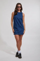 Rollas Shift Dress Deep Blue