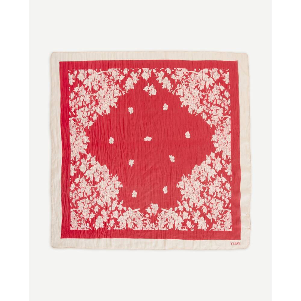 Silk  Scarf Red
