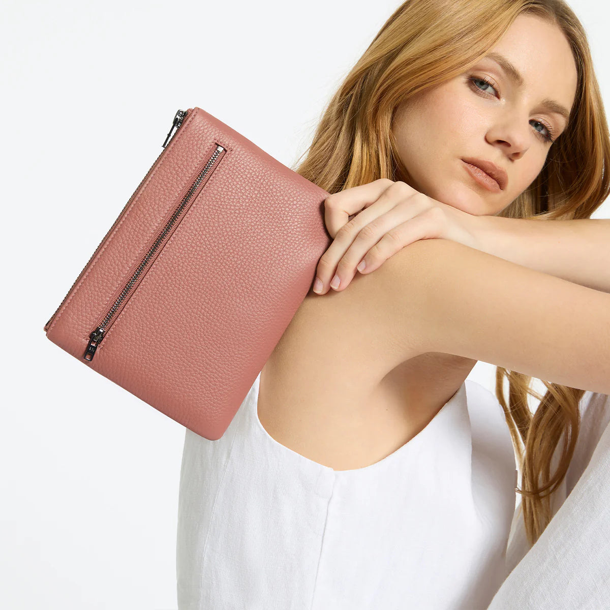 Status Anxiety New Day Clutch Dusty Rose