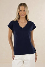 Must Have V Neck Tee Navy