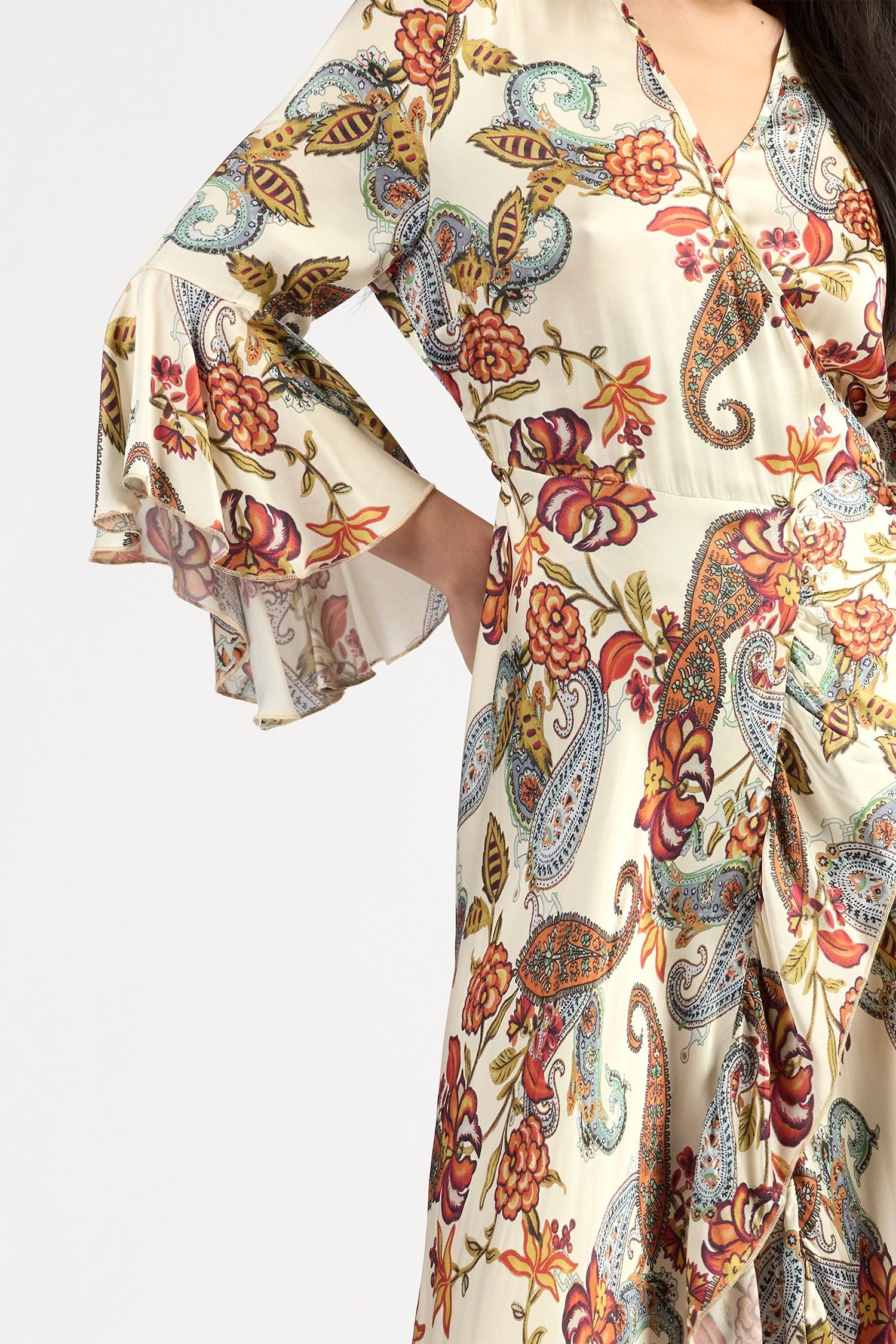 Alice Wrap Dress Cloud Floral