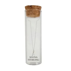 Selina Sterling Letter Necklace in Silver