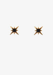 Antler Gold Star Earrings in Black