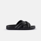 DOF Zeta Sandal in Black Leather