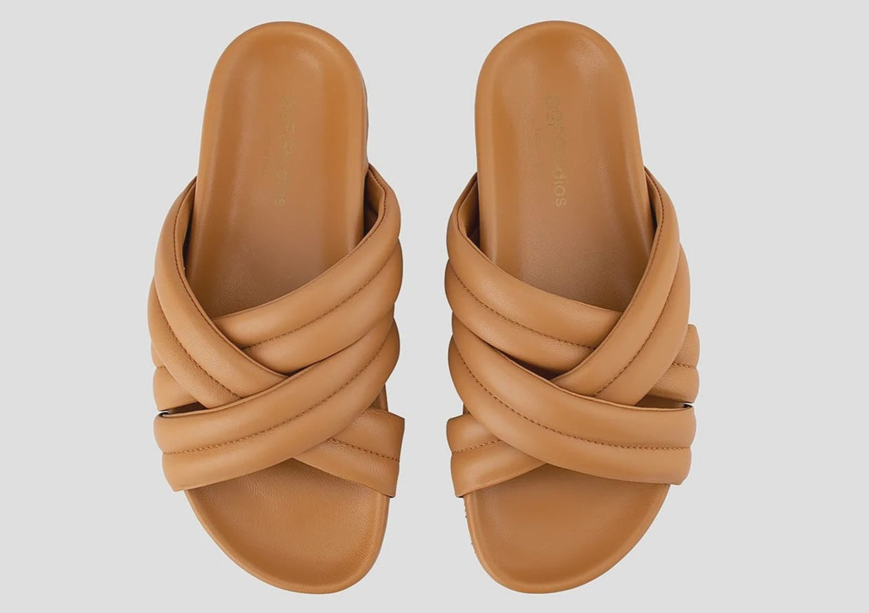 DOF Zeta Sandal in Tan Leather