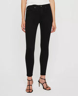 AG Legging Ankle in Super Black Stretch Sateen