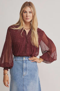 MOS Abloom Blouse in Wine