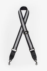 Antler Bag Strap Black W/ Silver Tracks