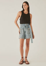 Esmaee Rhodes Linen Tank in Black