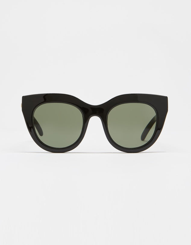 Le Specs Aire Heart Sunglasses in Black