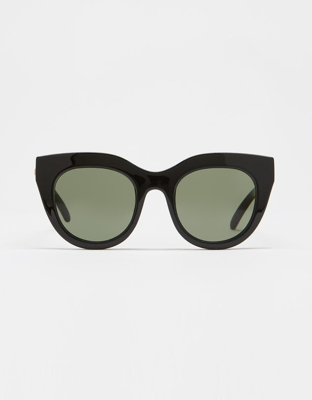 Le Specs Air Heart Sunglasses in Black