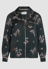 Noa Noa Viscose Sateen Shirt in Black Print