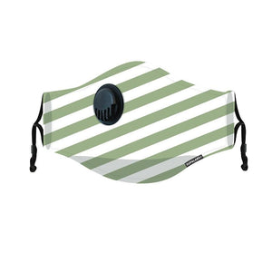Supa Labs+ Mask Adult Size in Forest Green Stripe