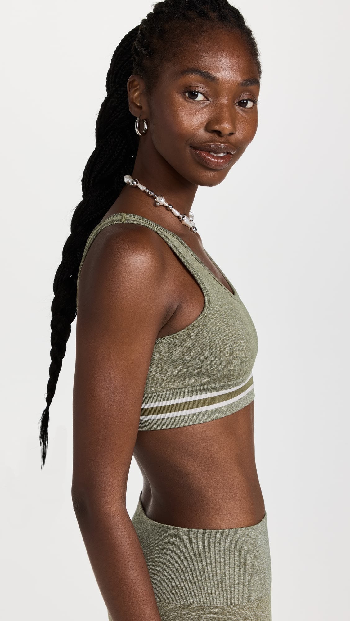 The Upside Marle Seamless Daisy Bra in Olive